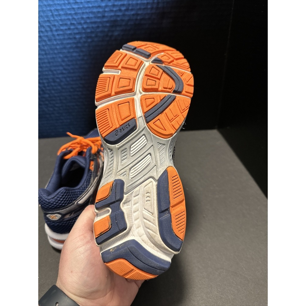 Asics GT-1000 2 Men's Running Shoes Blue Orange Size 6 Pre Owned - Picture 5 of 7